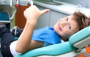 child during a pediatric dentist appointment