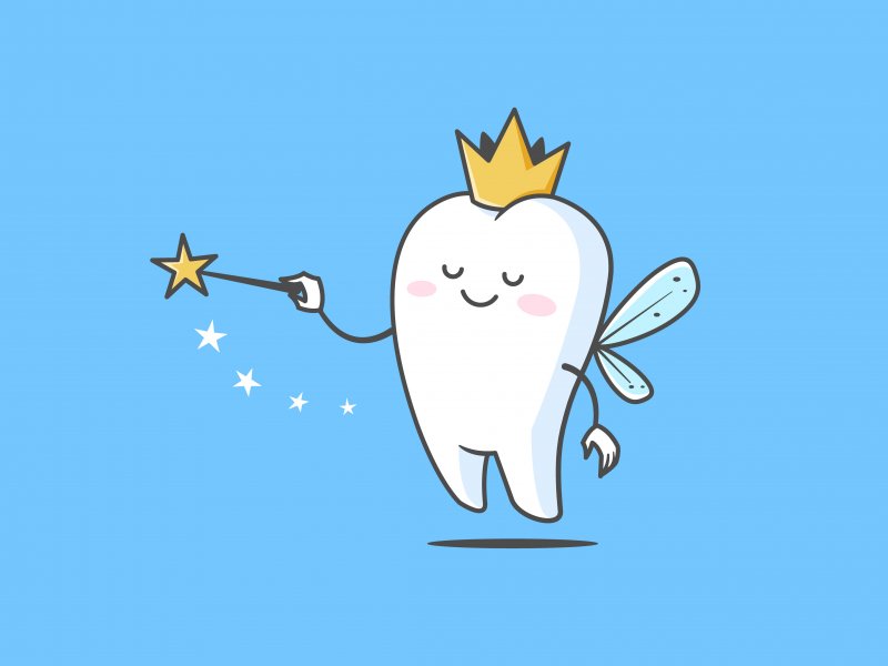 A cartoon illustration of the tooth fairy